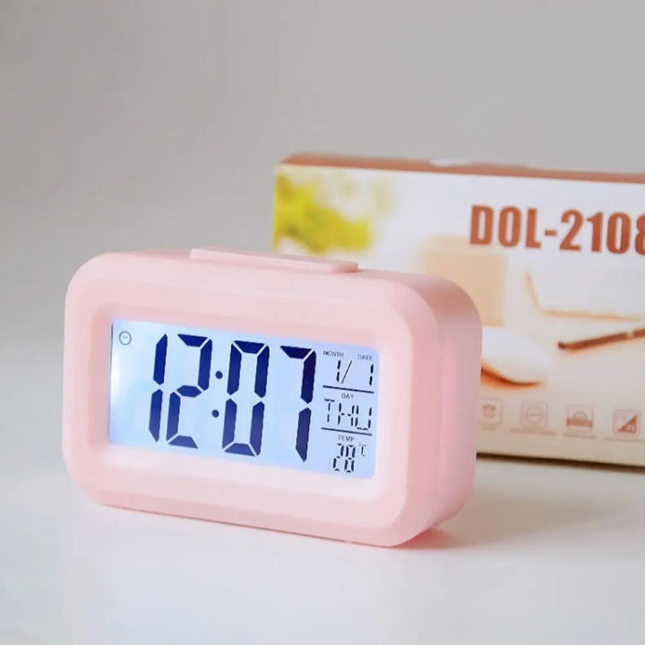 Portable Mini Digital Alarm Clock Snooze Mute Desktop Clock Calendar Backlight Electronic Alarm Clock For Student