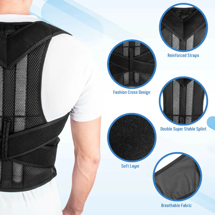 Back Corrector Corset Magnetic Posture Corrector Straight Shoulder Brace Lumbar Support Pain Relief For Children Adult Women Men