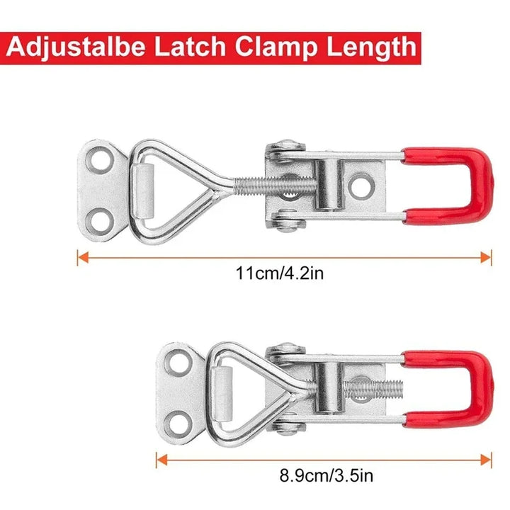 2/4/8/10Pcs Adjustable Toolbox Case Metal Toggle Latch Catch Clasp Quick Release Clamp Anti-Slip Push Pull Toggle Clamp Tools