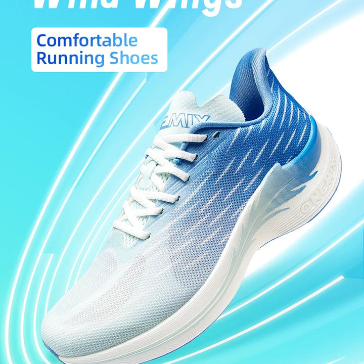 ONEMIX Breathable Mesh Running Shoes Cushioning Slip on Sport Shoes Casual Soft Outdoor Male Walking Sneakers Jogging Shoes