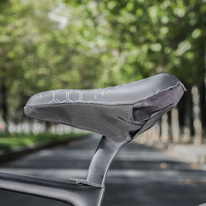WEST BIKING Comfortable Bicycle Saddle Cover Breathable Rebound Silicone Foam Bike Seat Cover With Rain Cover Bike Accessories