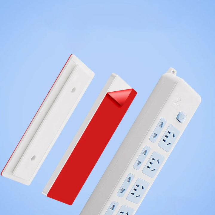 1pcs Power Strip Bracket Self Adhesive Socket Holder Patch Panel Power Strip Holder Wall-Mounted Socket Cable Fixer Rack