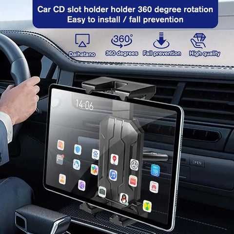 Car CD Slot Phone Car Mount Holder Stand 2 In 1 Tablet Mobile Accessories Phone One-Handed Operation Interior Car Holder