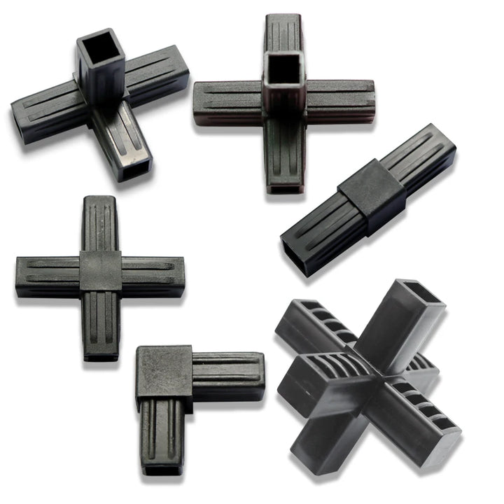 10PCS 20MM X-L-T Shape Square Pipe Fitting 20X20 Pipe Angle Code Six Way Channel Plastic Pipe Fitting Plastic Angle Code