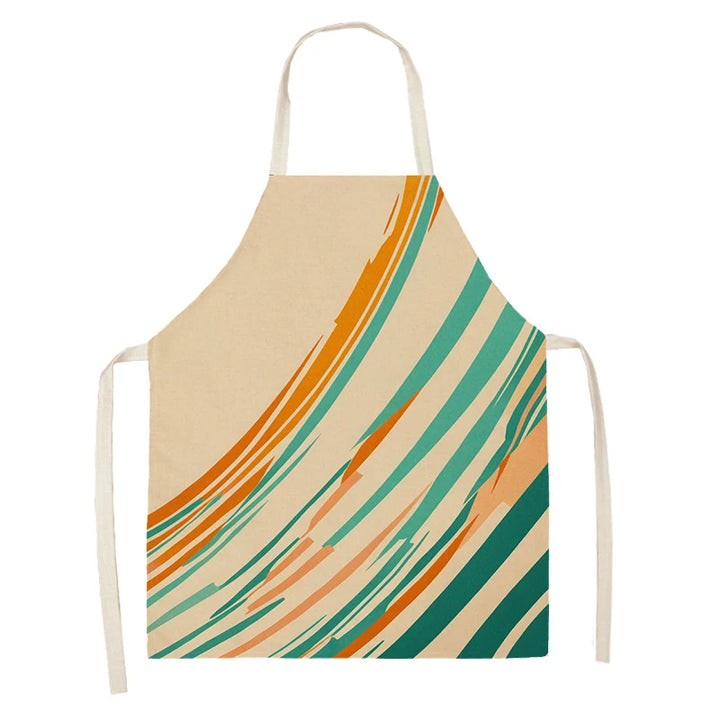 Women's kitchen apron Linen man Children's Big size Child girl Waterproof funny Half Work Coffee nordic boho morandi abstract