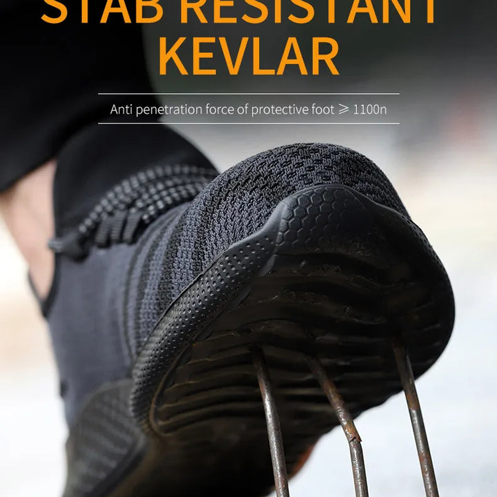 Men Work Safety Shoes Anti-puncture Working Sneakers Male Indestructible Work Shoes Men Boots Lightweight Men Shoes Safety Boots