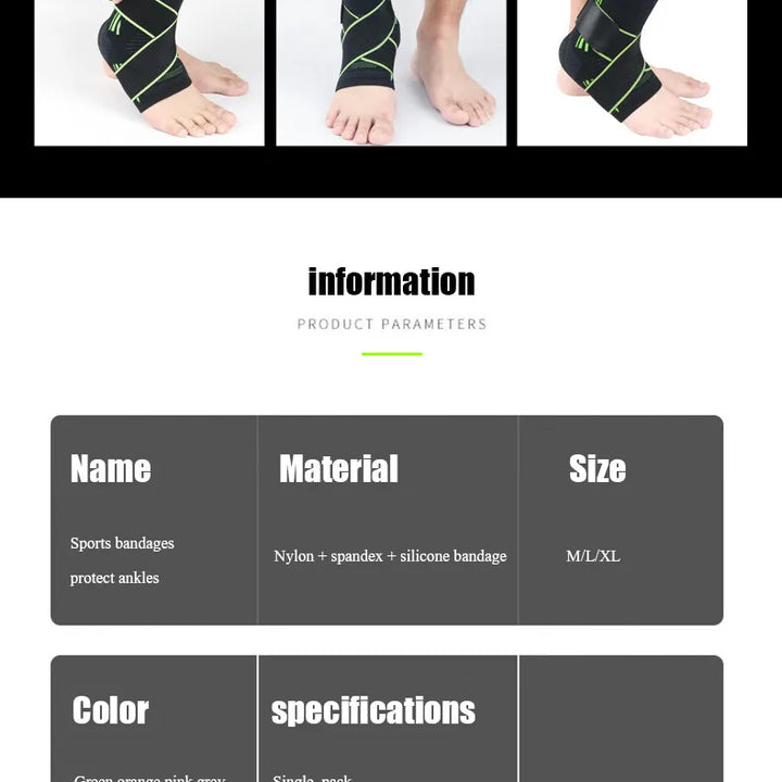 CEOI GWOK Ankle Support Brace Multifunctional Brace Compression Wraps Fitness Weightlifting Running Ankle Sport Fitness Guard