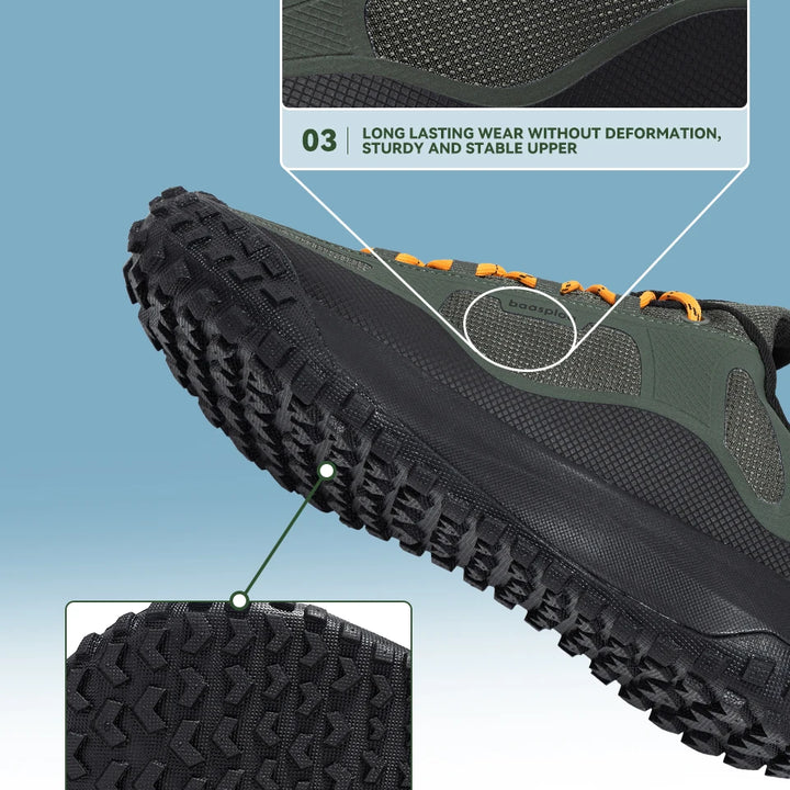 Baasploa New Men Hiking Shoes Anti Splash Water Outdoor Sneakers for Men Comfort Casual Sneakers Male Non-Slip Wear Resistant