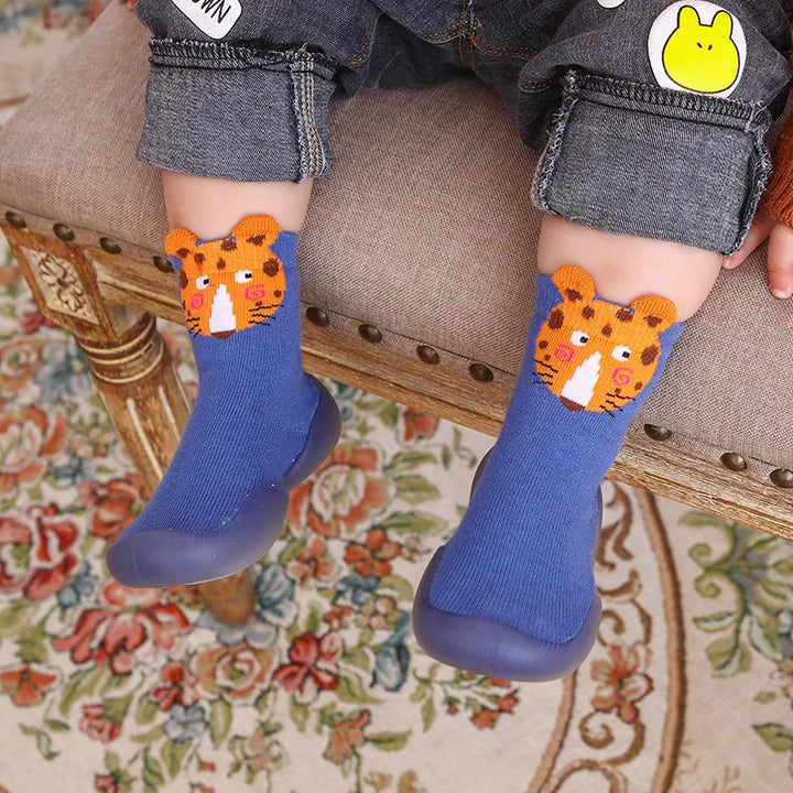 Baby Socks Shoes Infant Cute Cartoon Kids Boy Shoes Soft Rubber Sole Child Floor Sneaker BeBe Booties Toddler Girls First Walker
