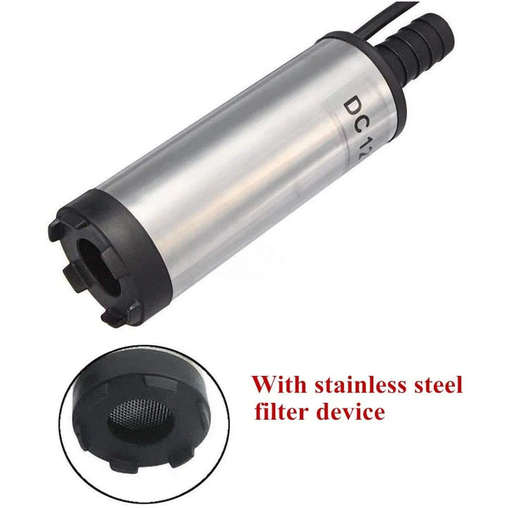 Electric Fuel Transfer Pump Water Oil Transfer Refueling Submersible Pump For Diesel Water Pump 12V 24V 38mm For Car Motorbike