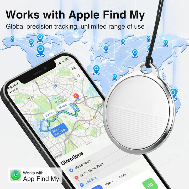 Mini Global GPS Tracker Smart Tag Compatible with iOS Find My App Key Finder Car Pet Anti-lost Alarm Locator iTag for iPhone
