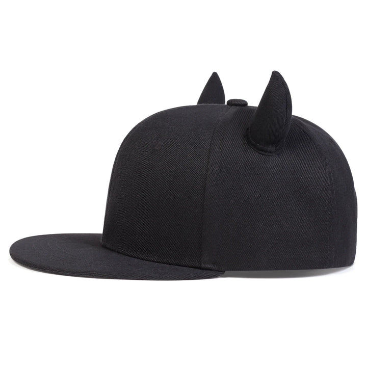 1piece Unisex Cute Cow Horn Hip-hop Hats Fashion Spring Autumn Outdoor Adjustable Casual Baseball Caps Sunscreen Hat