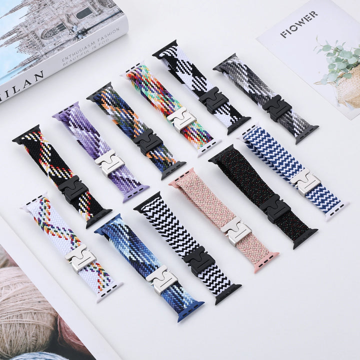 Nylon Canvas Watch Strap for Apple iWatch Series 10 42mm 46mm Ultra 1/2 49mm  S9 8 7 41mm 45mm  S4-6 40mm 44mm Parachute Buckle