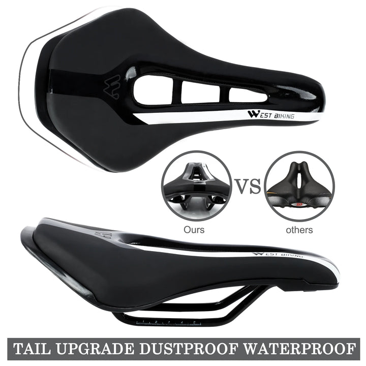 WEST BIKING Ultralight Road Bike Saddle Hollow Breathable Cycling Seat Comfortable Cushion Bicycle Racing Saddle MTB Riding Part