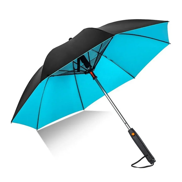 Sun Umbrella with Fan Misting,Portable Fan for UPF 50+ Sun,Cooling Umbrella,Summer Cooler for Outdoor Beach,Battery Powered