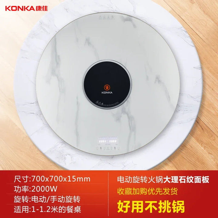 Hot Pot Dishes Warming Plate Household Dining Table Electric Rotating Plate Food Insulation Board Dishes Warming Keeping Plate