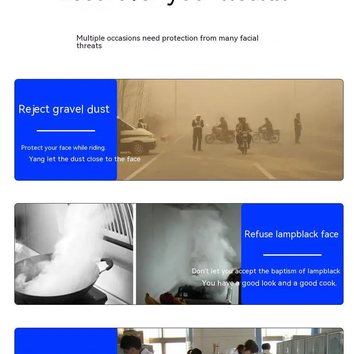 Transparent Facial Protector Super Protective Face Shield for Work Weed Whacking Anti-Fog Full Face Mask for Kitchen Oil Proof
