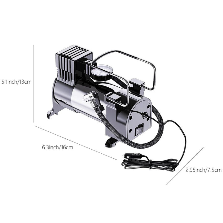 DC12V Automotive Inflation Pump Portable Dual Purpose Heavy Duty Car Tyre Inflator Pressure Tire Inflation Air Compressor