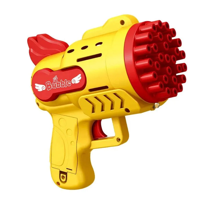 Light-Up Bubble Gun - 29-Hole Gatling Blaster for Boys & Girls 6-14 Years Old (Battery & Bubble Liquid Not Included)