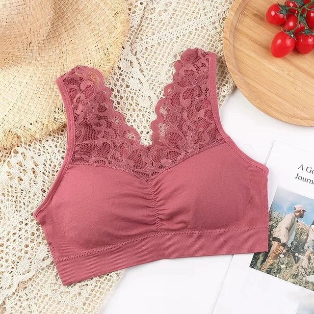 Bras For Women Plus Size Push Up Bra Sexy Lace Underwear Sleep XL XXL Bralette Seamless Vest With Pad Underwear Top BH