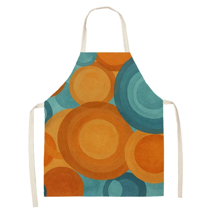 Women's kitchen apron Linen man Children's Big size Child girl Waterproof funny Half Work Coffee nordic boho morandi abstract