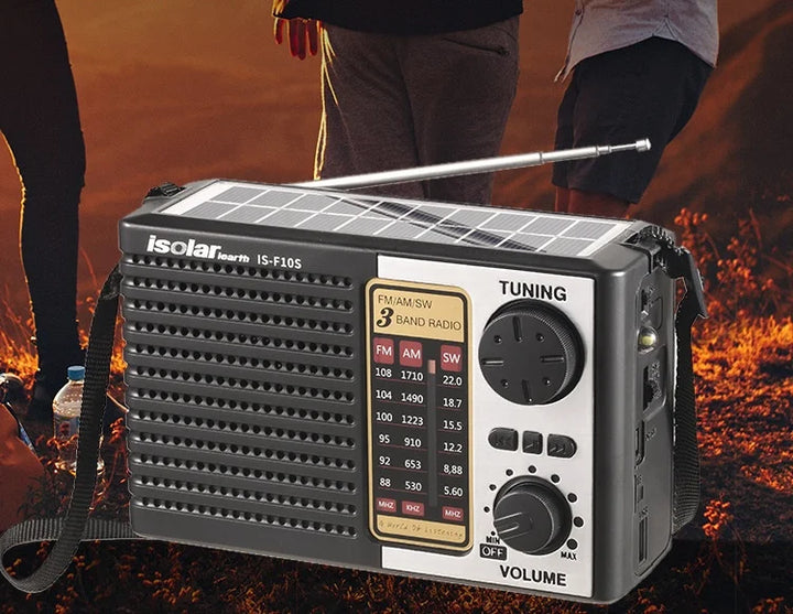 Wireless Bluetooth Speaker LED Flashlight FM AM SW Radio Solar Charging Emergency Radio Full Band High Sensitivity