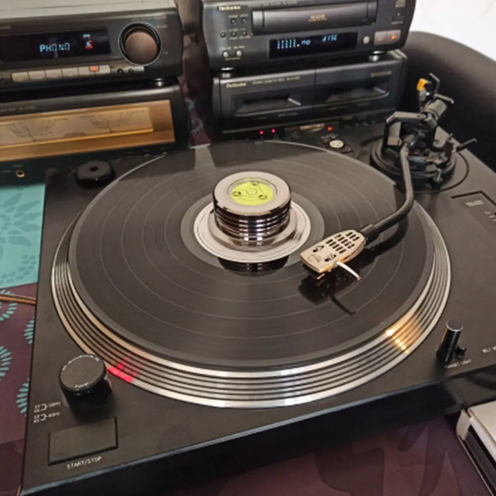 LP Disc Stabilizer 50Hz Aluminum Alloy LP Disc Stabilizer Metal Vinyl Turntable Weight Clamp Record Player Accessories