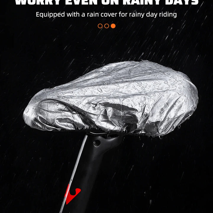 WEST BIKING Comfortable Bicycle Saddle Cover Breathable Rebound Silicone Foam Bike Seat Cover With Rain Cover Bike Accessories