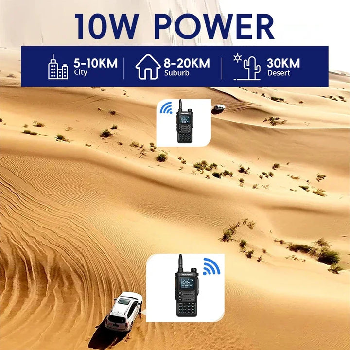 2PCS TIDRADIO 2nd Gen H8 Walkie Talkie Long Range Professional Radio Connection APP Wireless Programming Portable Radio GMRS