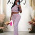 2 Piece Sets Womens Outfits Elegant Stretchy Knitted Summer Suit Sexy Sleeveless Top and Pant Suit Wholesale Dropshipping