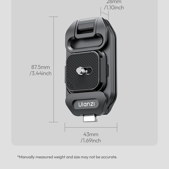Ulanzi UKA07 Uka Quick-Release Kit for Backpack Hassle-Free Hanging 10KG Load Suit for Arca-Swiss & F38 Quick Release System