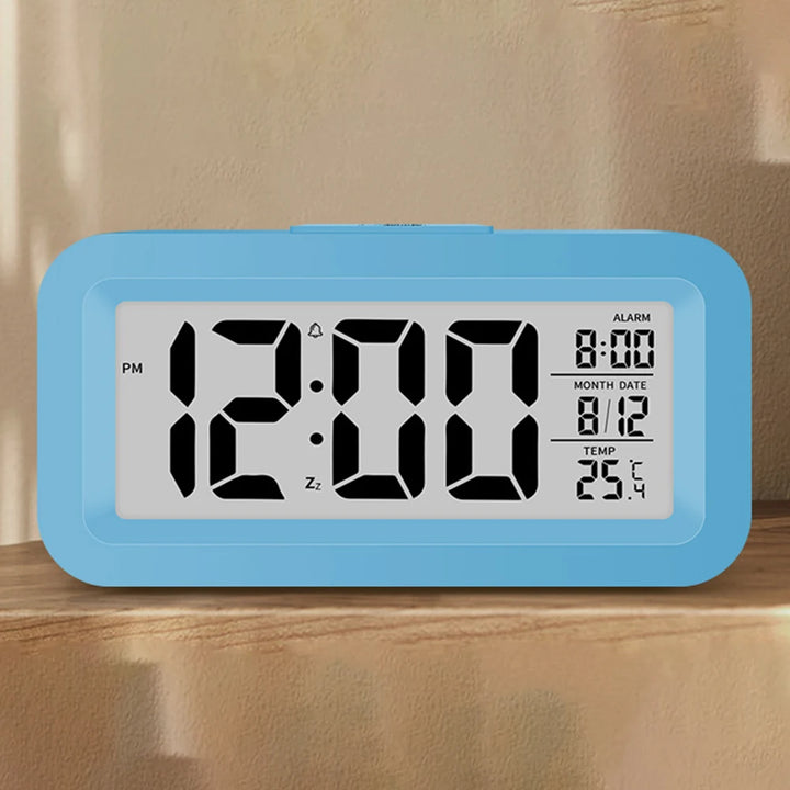 1 Pcs Cute Digital Alarm Clock Backlight Snooze Mute Calendar Clock Desktop Table Clocks Temperature Electronic LED Clock