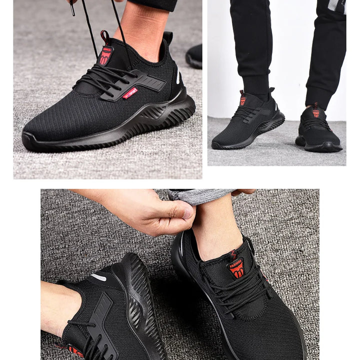 Work Sneakers Steel Toe Shoes Men Safety Shoes Puncture-Proof Work Shoes Boots Fashion Indestructible Footwear Security