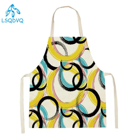 Geometry Kitchen Apron Women Pinafore Household Cleaning Supplies Bibs Home Cooking Baking Accessories Apron