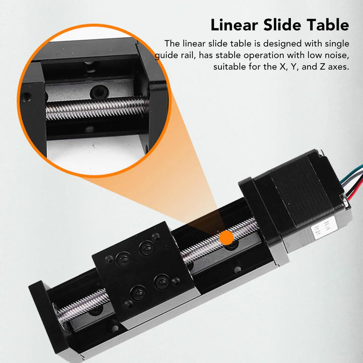 Linear  Rail Slide Actuator Low Noise Linear  Rail Motion Slide Actuator 28 Stepper Motor 50mm Stroke for CNC Router