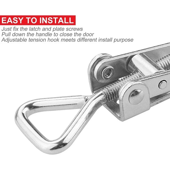 2/4/8/10Pcs Adjustable Toolbox Case Metal Toggle Latch Catch Clasp Quick Release Clamp Anti-Slip Push Pull Toggle Clamp Tools