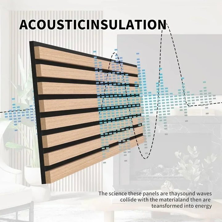 Wood Slat Wall Panels, Accent Decorative Acoustic Wood Slats for Wall and Ceilings,  Acoustic Panels, Wall Panels