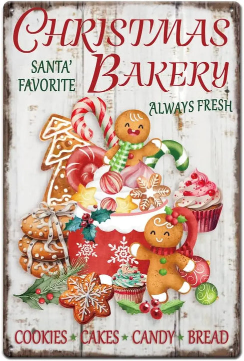 Christmas Iron Logo Biscuit Cake Candy Decoration Iron Painting 30x20x2cm