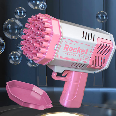 An electric automatic bubble blower children's outdoor portable outdoor wedding party free of bubble solution and batteries)