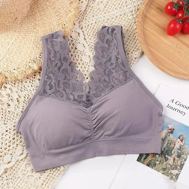 Bras For Women Plus Size Push Up Bra Sexy Lace Underwear Sleep XL XXL Bralette Seamless Vest With Pad Underwear Top BH