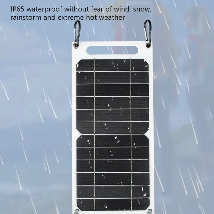 6W Solar Panel with USB Outdoor Waterproof Hiking Camping Portable Battery Mobile Phone Charging Panel 5V Solar Charger