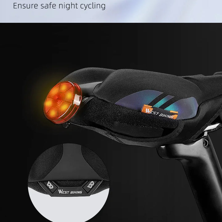 WEST BIKING Comfortable Bicycle Saddle Cover Breathable Rebound Silicone Foam Bike Seat Cover With Rain Cover Bike Accessories