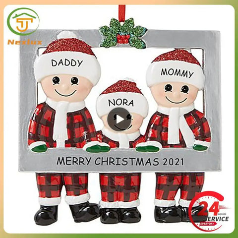 Christmas Pendant Personal Family Christmas Decorations For Home 2022 Navidad Christmas Tree Hanging Ornament New Year 2023