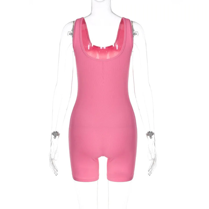 Dulzura Women Sleeveless Bodycon Streetwear Romper Playsuit Short Jumpsuit 2024 Autumn Clothes Wholesale Items For Business