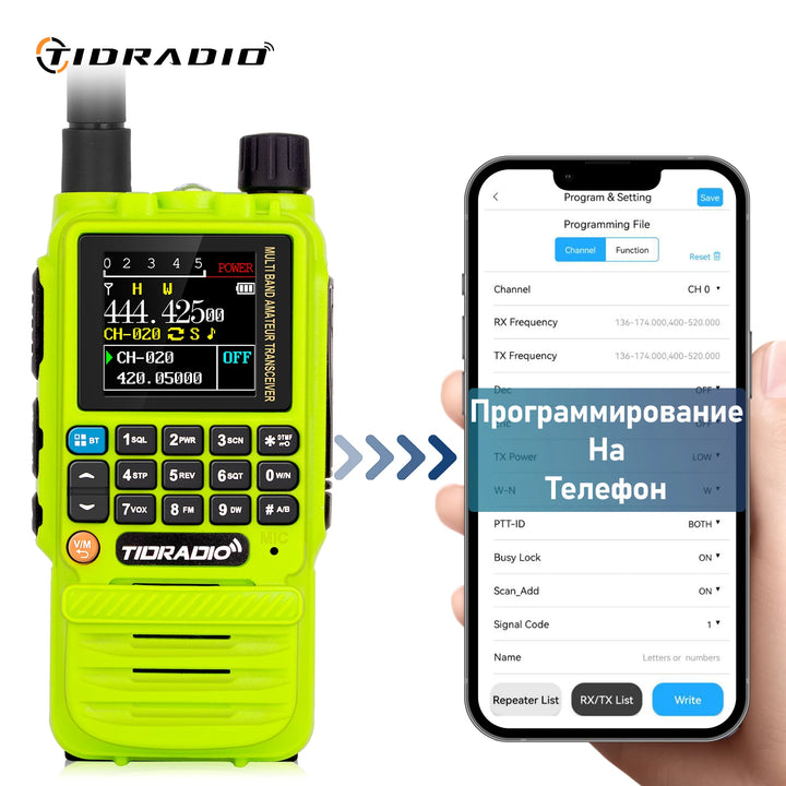 TIDRADIO H3 Long Range Walkie Talkies Wireless Programming Amateur Tow Way Radio Air Band Wireless Station Commutator HAM GMRS