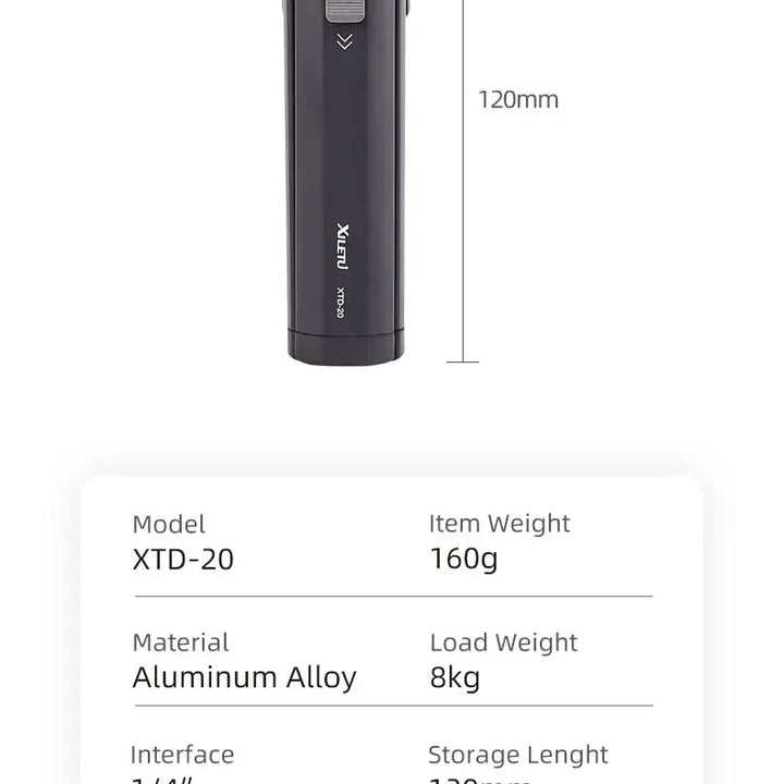 XILETU XTD20 XTD30 Mini Handheld Tripod for Mobile Phone Camera Live Streaming Photography Portable Pocket Holder Accessory