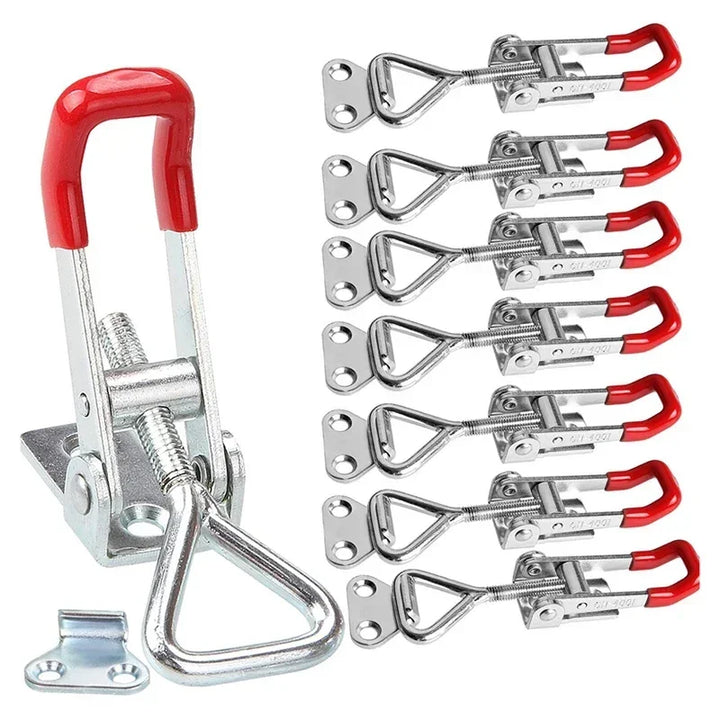 2/4/8/10Pcs Adjustable Toolbox Case Metal Toggle Latch Catch Clasp Quick Release Clamp Anti-Slip Push Pull Toggle Clamp Tools