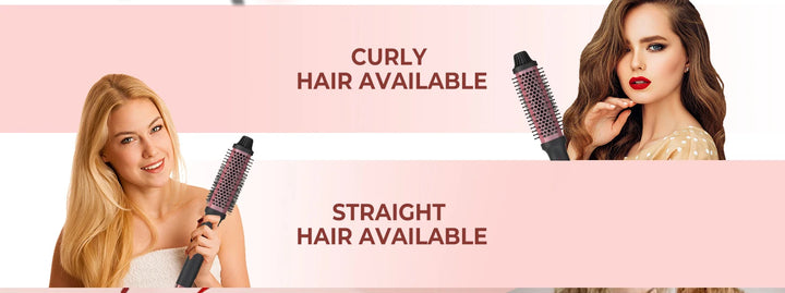 LISAPRO Curling lron Brush 2 in 1 Electric Hair Comb Negative lon Hair Dryer Styling Appliances Portable Professional Hair Strai