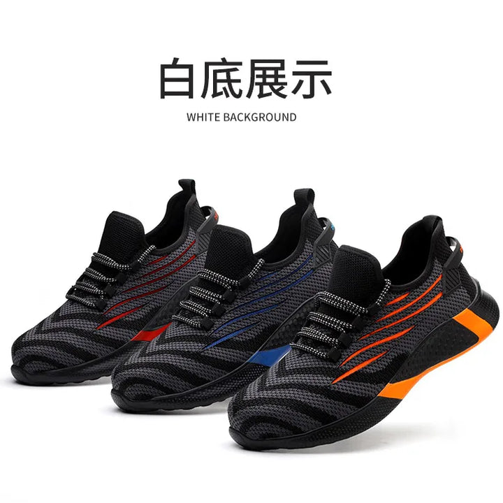 Men Work Safety Shoes Anti-puncture Working Sneakers Male Indestructible Work Shoes Men Boots Lightweight Men Shoes Safety Boots