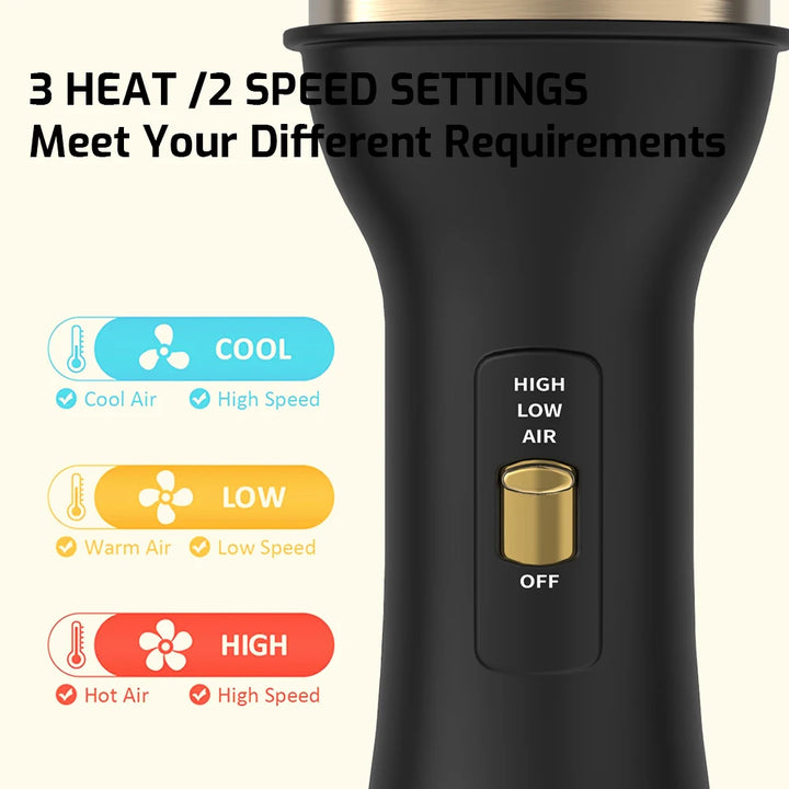 LISAPRO 4 IN 1 Hot Air Brush One-Step Hair Dryer And Volumizer Styler and Dryer Blow Dryer Brush Professional 1000W Hair Dryers
